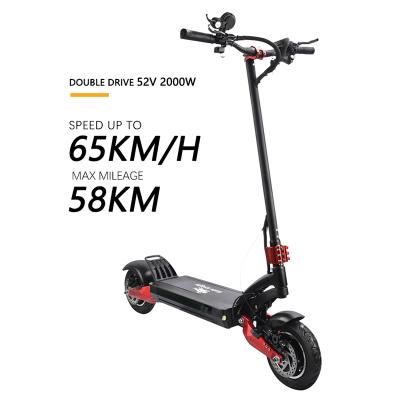 China Adult 65KM/H Unisex Electric Scooter 10inch 2 Wheel Electric Scooter Portable Electric Scooter 52V 2000W 60KM/H for sale