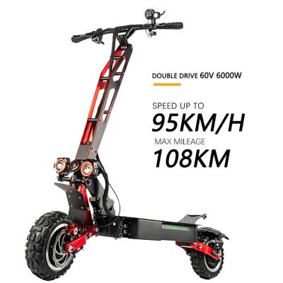 China Electric Scooters 6000W 60V Mobility Scooter 60 Volt 11inch Unisex Transportable Electric Fat Tire For Adult for sale