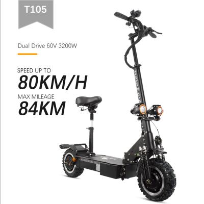 China Halo Knight T105 Unisex Adult Folding Electric Kick Scooter Motorcycle Two Wheel Scooter With Seat for sale