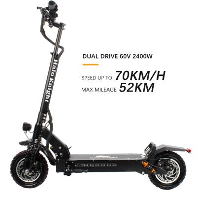 China Halo Knight 60V 2400W 65 km/h Europe Powerful Unisex Warehouse Electric Scooters for sale