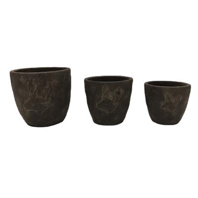 China Modern Customized Unique Modern Cement Flower Plant Pots for sale