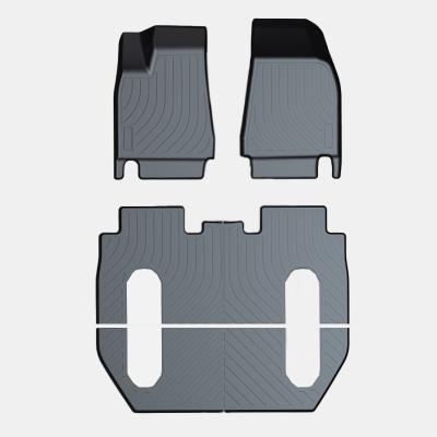 China Single Color Without Pattern Hot Sale TX-1001 Strip Full Set Floor Mat For Tesla Model X Foot Mat For 6 Seater for sale