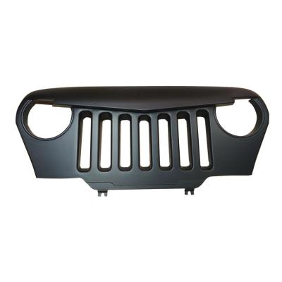 China Brief & Single Color LANTSUN J187 Black ABS Car Front Grille For Jeep For Wrangler TJ 1997-2006 for sale