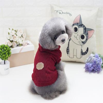 China 2022 Designs Sustainable Luxury Warm Dog Sweater Knitted Fleece Puppy Coat Dog Hoodie for sale