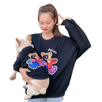 China Sustainable Fashion Cardboard Design Knit Arket Owner Pet Puppy Jumper Black/White/Pink Matching Apparel For Spring for sale