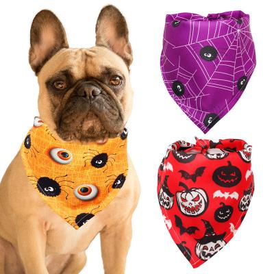 China Viable Custom Luxury Red Floral Cotton Dog Bandana Dog Scarf Bandana For Halloween In Stock for sale