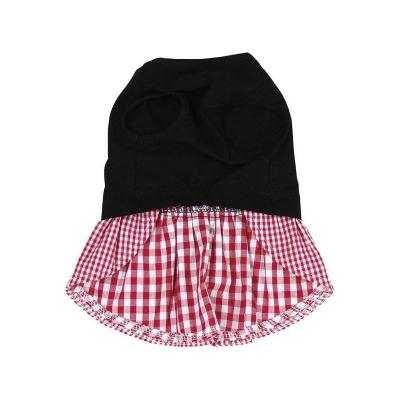 China Summer Viable Spring Dog Cat Clothes Luxury Pet Plaid Dress With Logo for sale