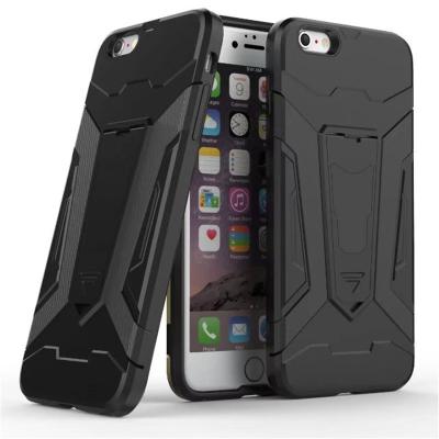 China Hot Products Stand Folded Plastic tpu Mobile Phone Case For iPhone 6s Case Shenzhen Iron Man Shockproof Case For Apple 6 Plus 6s With Stand for sale