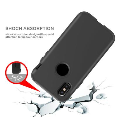 China 3 in 1 Stunning Matte Back Cover Case For iPhone 7 Plastic Silicone Frame Hybrid Shockproof Design For iPhone 7 Case for sale