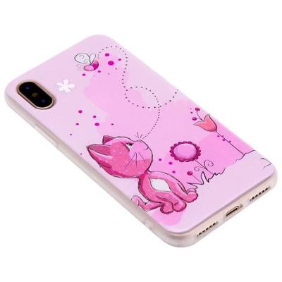 China Protect Mobile Phone Shockproof Design 3D Pink Lovely Cat TPU Matte Colorful Painted Cell Phone Case For Samsung J5 J7 Core Prime Cover for sale