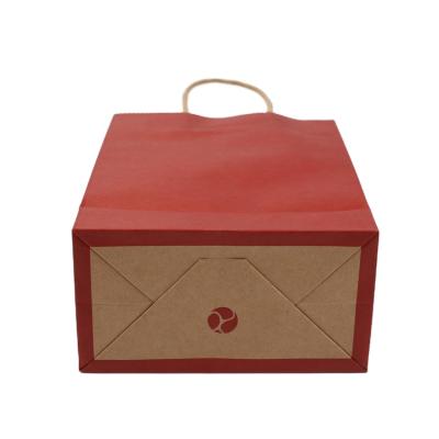 China Recycled Materials Thermal Paper Bags Cosmetic Bags For Gifts Hard Paper Bags for sale