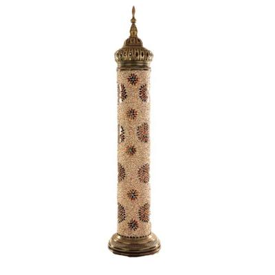 China Variety Options Handmade Lampshade Tube Shape Turkish Moroccan Home Hotel Floor Lamp Ottoman Floor Lamp Glass Mosaic Floor Lamp Decorative Night Light for sale