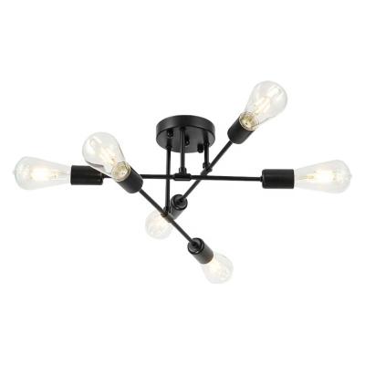 China New-design Home Decoration 6 Lights Sputnik Chandelier Fixture Pendant Hanging Multiple Rod LED Light Ceiling Lamp For Kitchen Living Room for sale