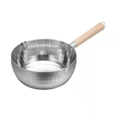 China Sustainable High Quality Snow Pan Kitchen Cooking Nonstick Frying Pan Stainless Steel for sale