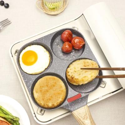 China Modern 4 In 1 Amazon Multi Egg Pan Mini Four Hole Egg Pan Non Stick Pan Factory Hot Direct Sales for sale