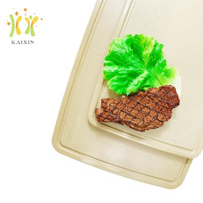 China Sustainable Eco-Friendly Biodegradable Bamboo Rice Husk Children Kids Healthy Chopper Cutting Board for sale