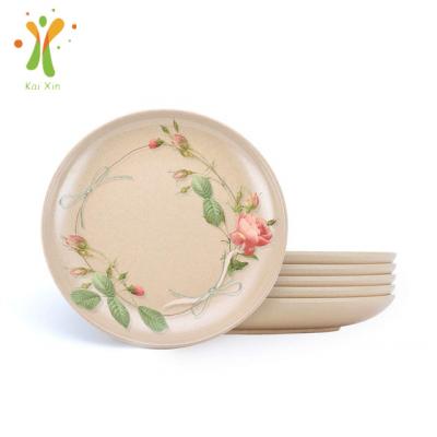 China Rice Husk Kids Dinner Dish Fiber Round Dishes Sustainable Hot Selling Eco Friendly Biodegradable Dish for sale