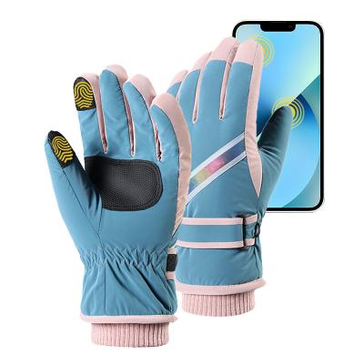 China Men's Youth Winter Sports Motorcycle Warm Bicycle Snowboarding Touch Screen Ski Recycling Waterproof Gloves for sale