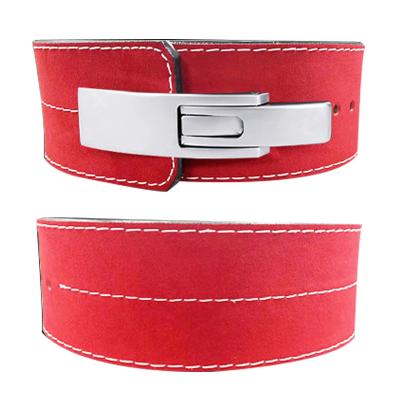 China Manufacturers Adjustable Private Label Exercise Gym Weightlifting Genuine Leather Powerlifting Belt for sale