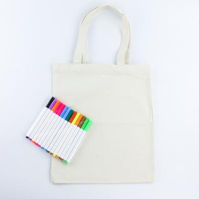 China Eco-Friendly Life Decorating Kit With Canvas Bag Fun Painting Diy Recycled Bag for sale