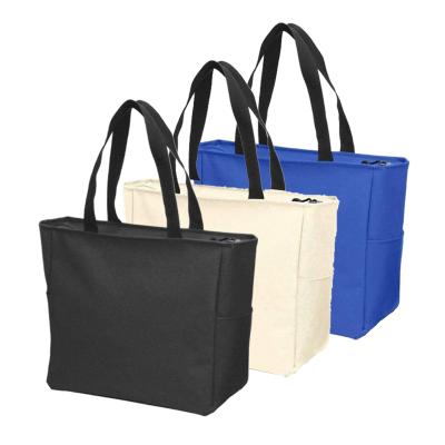 China Eco - Friendly Promotional Nonwoven Fashion PP Nonwoven Fabric Shopping Zipper Tote Bag for sale