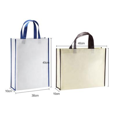 China 100% Eco-friendly LOGO Promotional Tote Bag Organic Cotton Free Printing Foldable Nonwoven Shopping Bags for sale