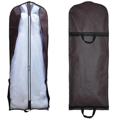 China Eco-friendly Custom Made Plastic Long Garment Covers Transparent Dust Cover Suit Duffel Bag for sale