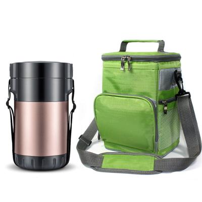 China Cylinder Design Hand Carry Lunch Collapsible Cooler Bag Insulated Vertical Lunch Box Bag for sale