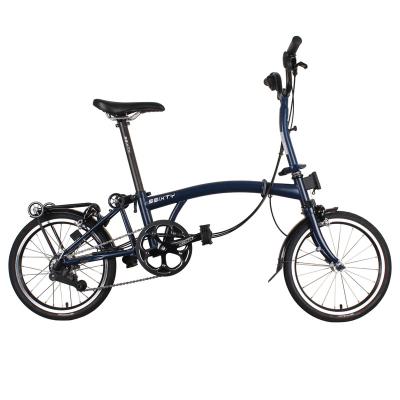 China Folding 3Sixty Steel Bike 16 Inch 6 Speed ​​Bicycles Ultra Light S6 Mbar Navy Blue for sale