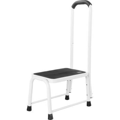 China TOPFENG Stainless Steel Ladder Stool Stepping Steel Stool with Handrails for Elderly for sale