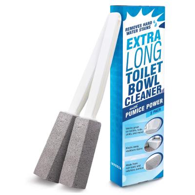 China Sustainable Pumice Stone Toilet Cleaning Brush Bowl Remover Limescale Solvent Pumice Toilet Brush With Extra Long Handle for sale