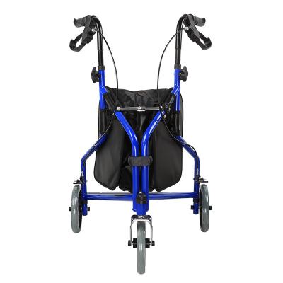 China TOPFENG Lightweight Aluminum Alloy Steel Tricycle Mobility Aids Mobility Folding Walking Aids For Elderly for sale