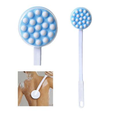 China Long Handle Scrub Massage Bath Brush Scrubbers Bathroom Aid Tool Long Handle Bubbles Back Bath Brush Applicator Body Head Leg Shower Brush for sale