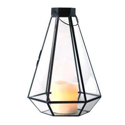 China Modern Custom Art Unique Decoration Outdoor Candle Lantern Yard Wind Lamp for sale