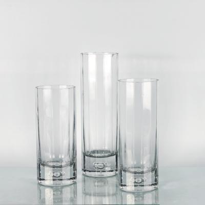 China Minimalist Wholesale Housewares Cheap Clear Elegant Cylinder Customized Glass Vase For Decoration for sale