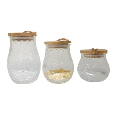 China Modern Eco - Friendly Bamboo Glass Lid Food Container Storage for sale