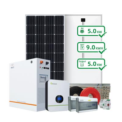 China Home Energy System Plan Batteries 9kwh Mono Solar Panel 330w Solar Power Systems AC 5kw 10kw Output Power Customization for sale