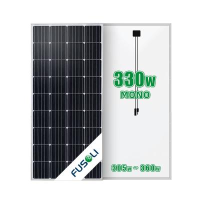 China FUSOLI Solar Power System Solar Panel 305w 310w 320w 330w 340w 345w 350w 355w 360w High Power Solar Panel Mono Solar Module For Hybrid System for sale