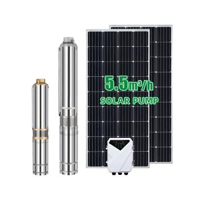 China Solar Water Treatment Pump System 48V 72V 110V 45m Flow 3DPC 3