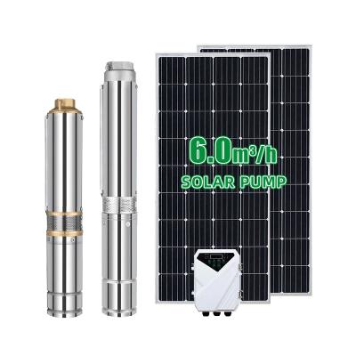 China Solar Water Treatment Pump System 48V 72V 110V 84m Max. Head 4DPC 4