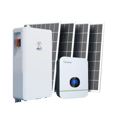 China Sale 5kw Home Hardware/Software System Hybrid Solar On-grid and Complete Off-grid Solar System for sale