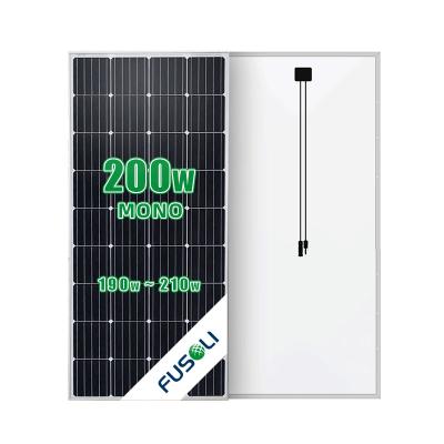 China Professional Solar Power System Panel 190W 195W 200W 205W 210W Mono X 125mm Solar Pile 72 Cells In Series for sale