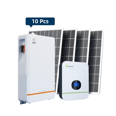 China Sale 5kw Home Hardware/Software System Hybrid Solar On-grid and Complete Off-grid Solar System for sale