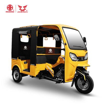 China Automatic Passenger 3 Wheel Tricycle Gasoline Rickshaw Gas Engine Bajaj Passenger Tricycle for sale