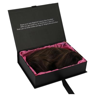 China Recyclable Wholesale Custom Hair Extension Wig Gift Magnetic Logo Premium Luxury Cardboard Paper Packaging Box for sale