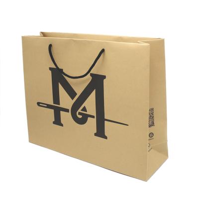 China Nice Recyclable Cheap Custom Brown Kraft Shopping Bag With Your Own Logo for sale