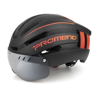 China Rechargeable Helmet Light Bike Helmet with LED Light USB Rechargeable Intergrally-molded Smart Bicycle Helmet for Mountain Road Cycling for sale