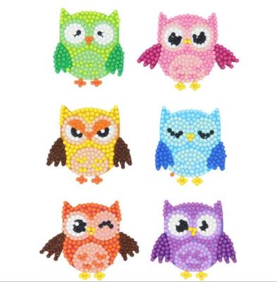 China Easy Paint By Numbers 5D Diamond Painting Kits Easy For Kids Arts And Crafts Owl Making Sticker for sale