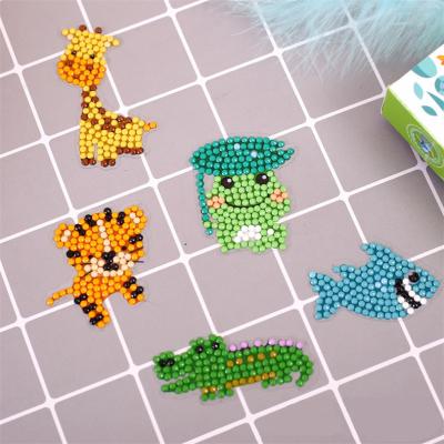 China 6pcs 5D DIY Easy Diamond Kits Diamond Painting Animal Stickers for Kids and Adult Beginners Crafts Making for sale