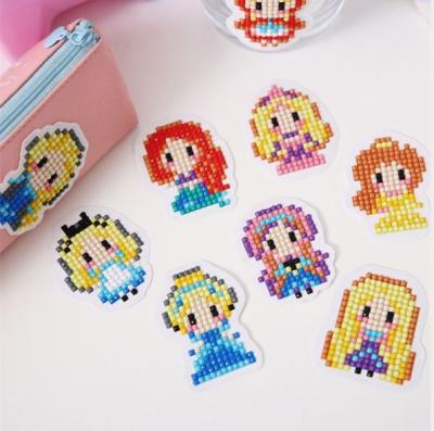 China 10pcs Cartoon Easy Diamond Painting Kids DIY Diamond Stickers Play Birthday Gifts Cup Book Decoration Picture for sale